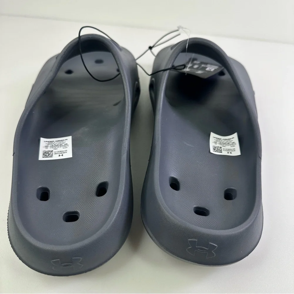 Under Armour locker v slides castlerock Gray Size 13
